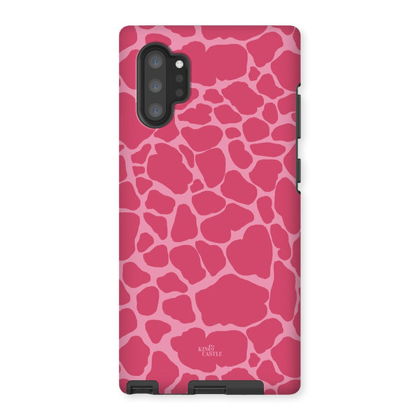 Raspberry Pink Giraffe Print Tough Phone Case