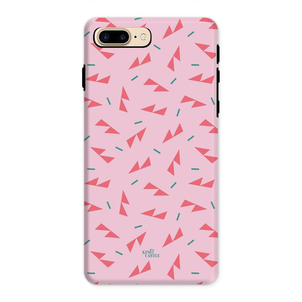 Pink Ditzy Triangles Tough Phone Case