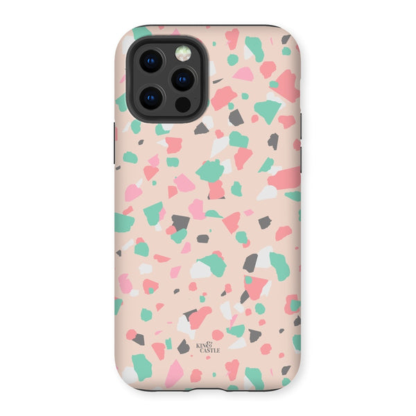 Coral, Pink & Mint Terrazzo Tough Phone Case