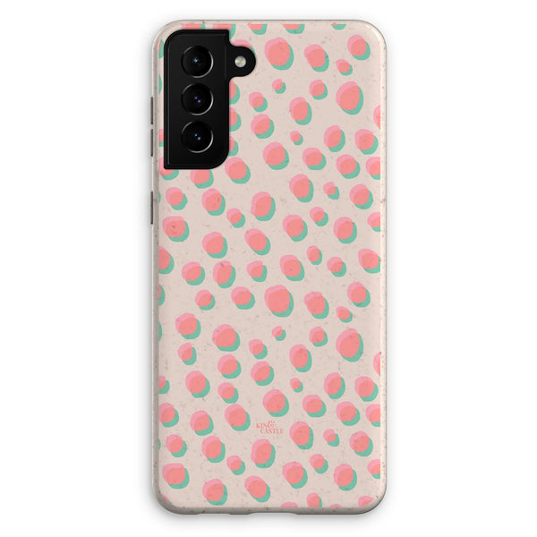 Coral & Mint Pastel Dots Eco Phone Case