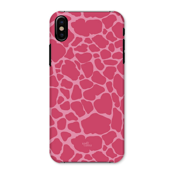 Raspberry Pink Giraffe Print Snap Phone Case