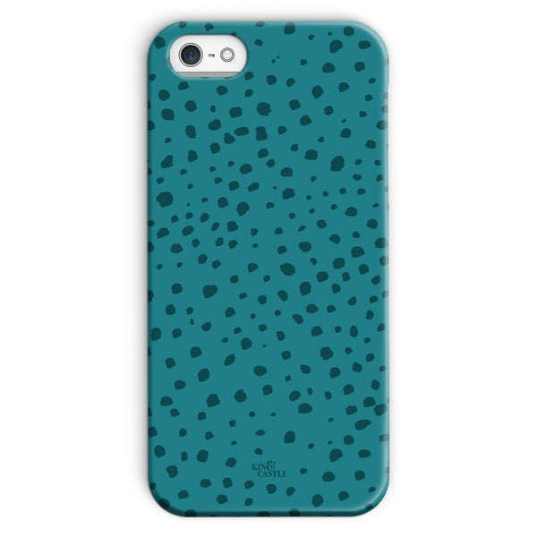 Teal Animal Spots Snap Phone Case