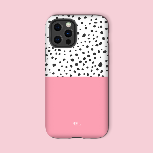 Pink & Graphite Animal Spots Tough Phone Case