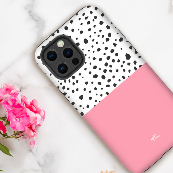 Pink & Graphite Animal Spots Tough Phone Case