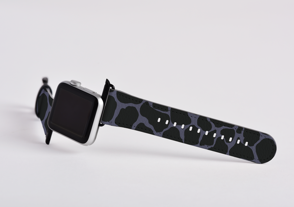 Purple & Charcoal Giraffe Print Apple Watch Strap
