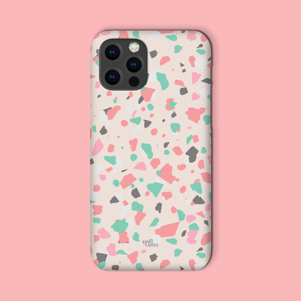 Coral, Pink & Mint Terrazzo Snap Phone Case