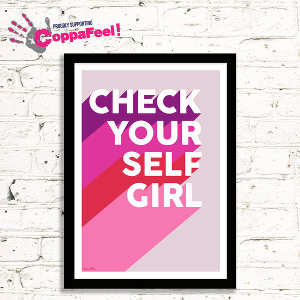Check Yourself Girl (Lisa Dawson x Kin & Castle Charity Art Print)