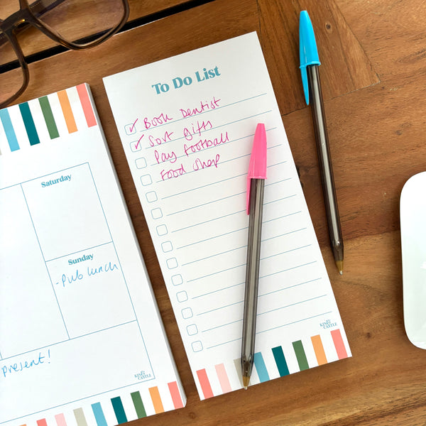 Rainbow Weekly To Do List Pad