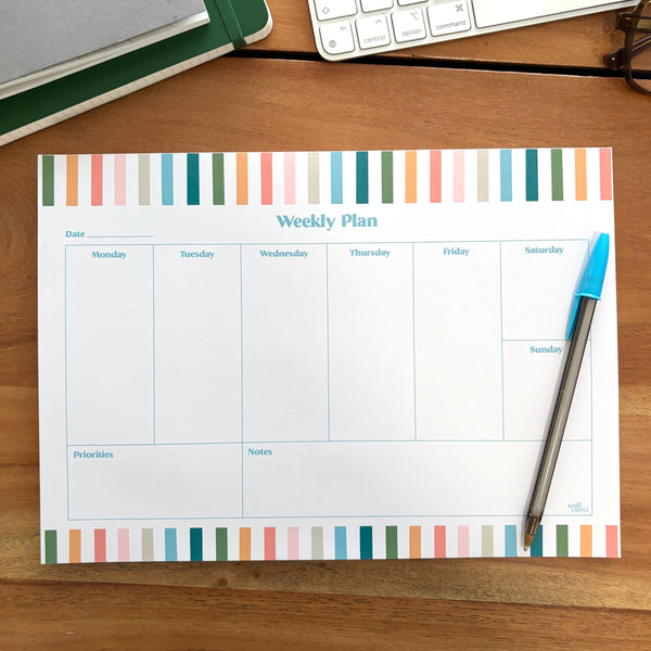 Rainbow Weekly Desk Planner & To Do List Set