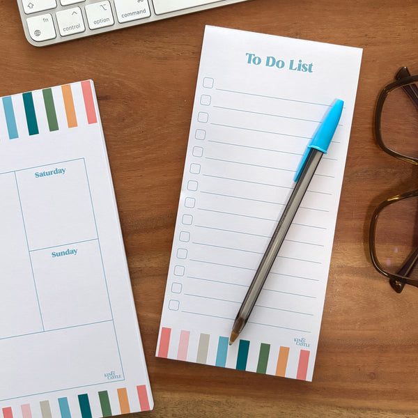 Rainbow Weekly Desk Planner & To Do List Set