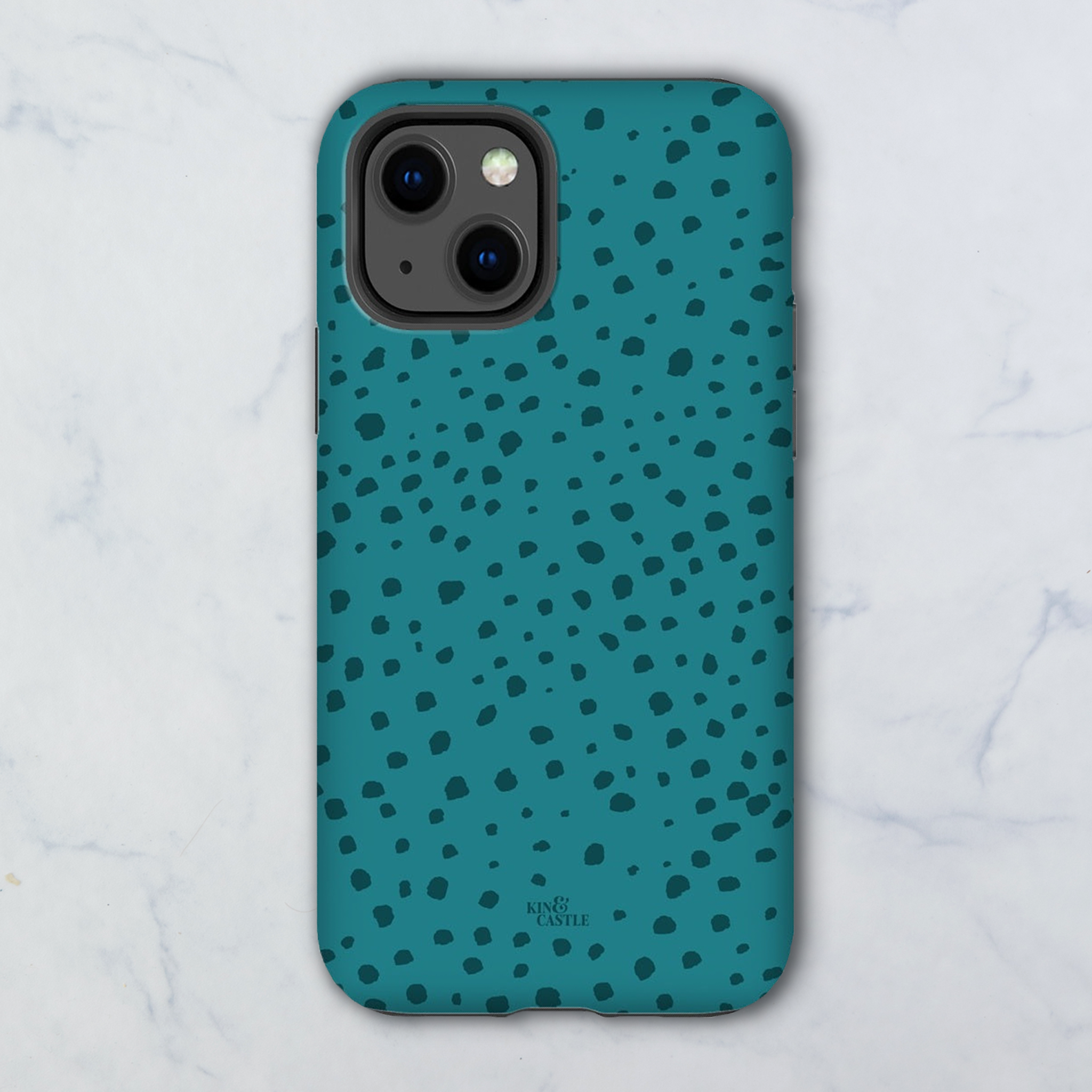 Teal Animal Spots Tough Phone Case