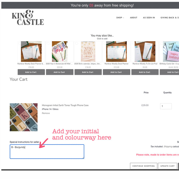 Monogram Initial Earth Tones Tough Phone Case