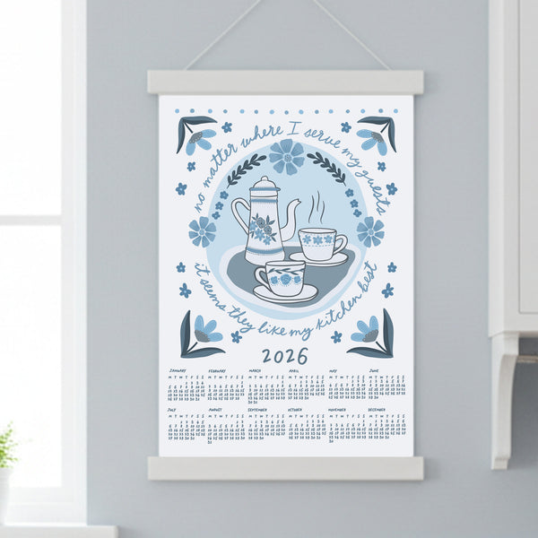 2026 Coffee & florals wall calendar
