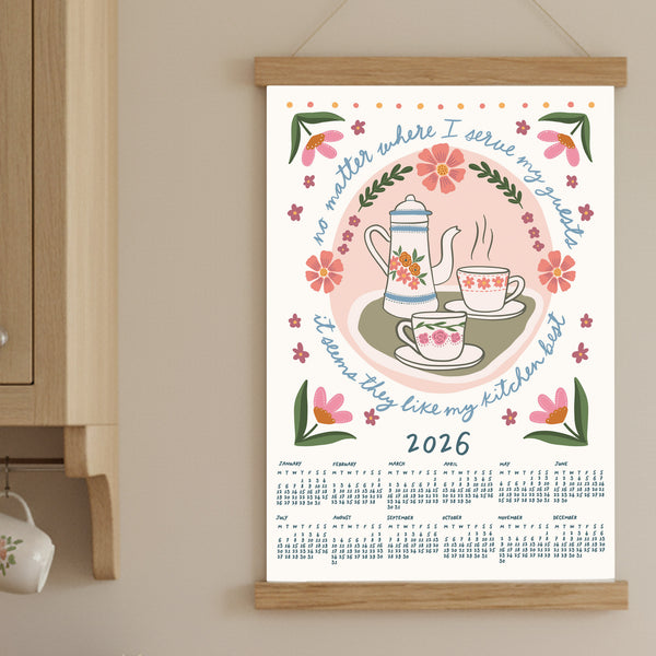 2026 Coffee & florals wall calendar