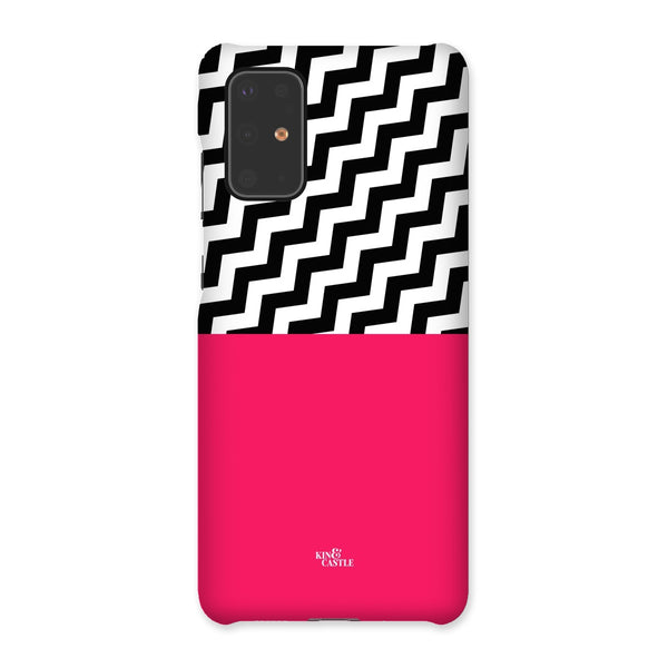 Geometric Zig Zag & Hot Pink Snap Phone Case