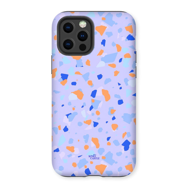 Blue & Orange Terrazzo Tough Phone Case