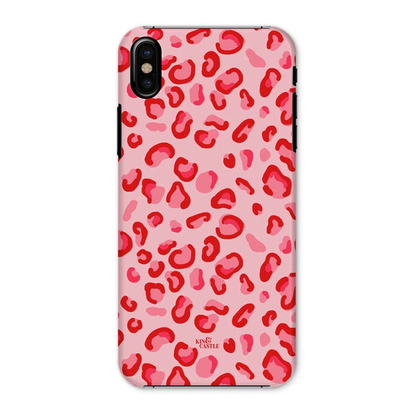 Red & Pink Leopard Print Snap Phone Case