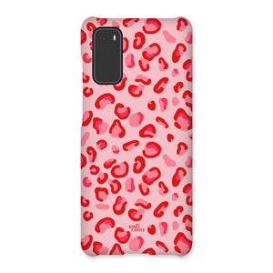 Samsung S20 - Snap Case - Red & Pink Leopard  - Gloss