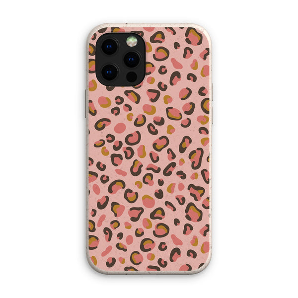 Rose Pink Leopard Print Eco Phone Case