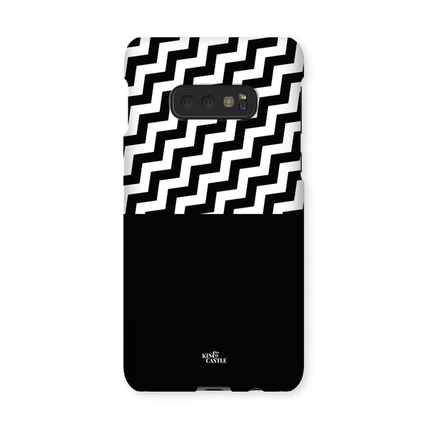 Geometric Zig Zag & Black Snap Phone Case