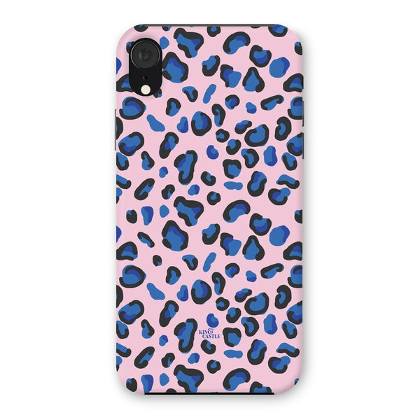 Pink & Blue Leopard Print Snap Phone Case
