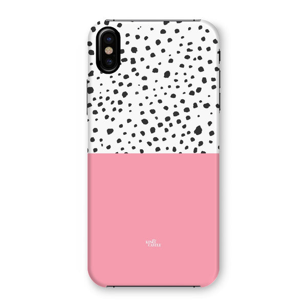 Pink & Graphite Animal Spots Snap Phone Case