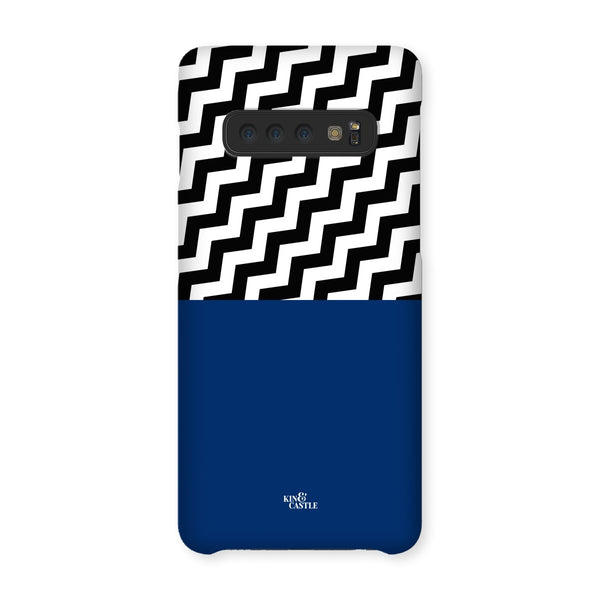 Geometric Zig Zag & Navy Blue Snap Phone Case