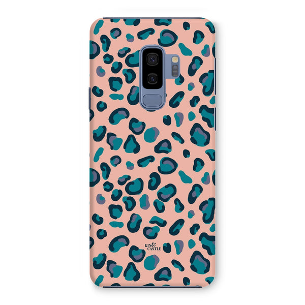 Peach, Teal & Blue Leopard Print Snap Phone Case