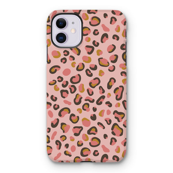 Rose Pink Leopard Print Tough Phone Case
