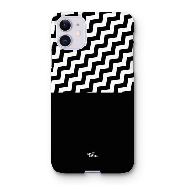 Geometric Zig Zag & Black Snap Phone Case