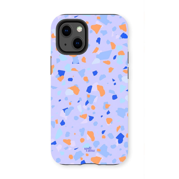 Blue & Orange Terrazzo Tough Phone Case