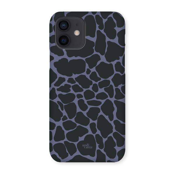 Purple & Charcoal Giraffe Print Snap Phone Case