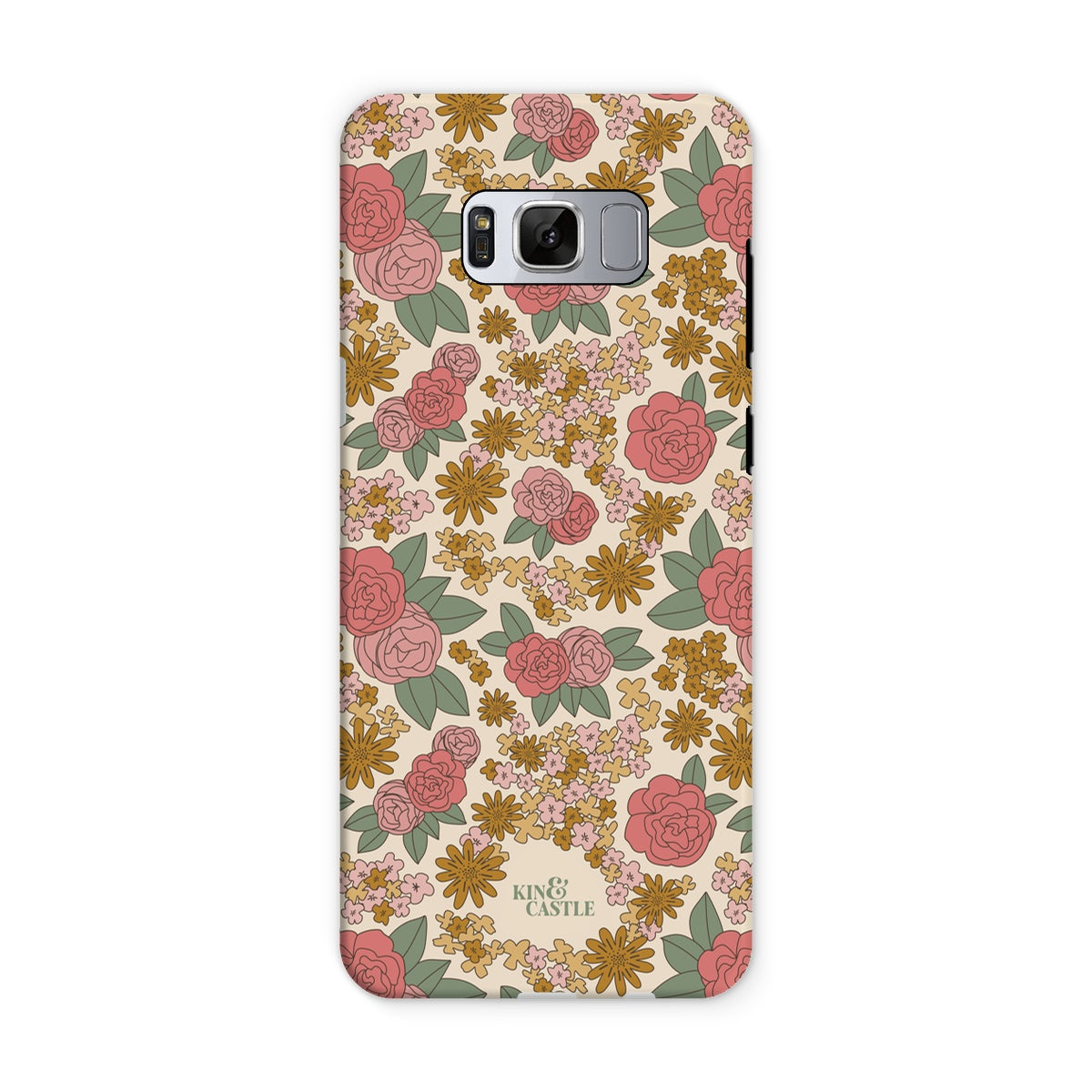 Chesty - Chesty  Garden Phone Case  Beige×Pink onn. Pink Floral with Gems Phone Case for iPhone 14 Pro Max