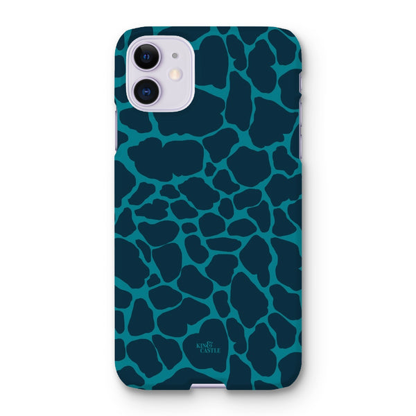 Blue & Teal Giraffe Print Snap Phone Case