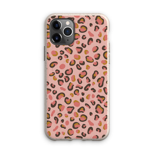 Rose Pink Leopard Print Eco Phone Case