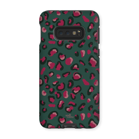 Samsung S10e - Tough Case - Green & Pink Leopard Print - Matte