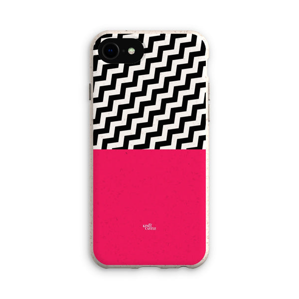 Geometric Zig Zag & Hot Pink Eco Phone Case