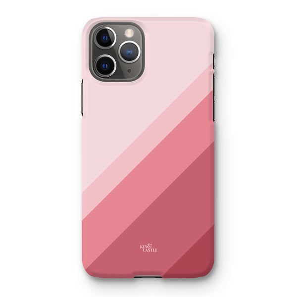 Pink Geometric Stripe Snap Phone Case