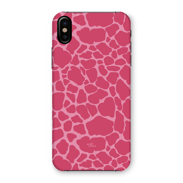 Raspberry Pink Giraffe Print Snap Phone Case