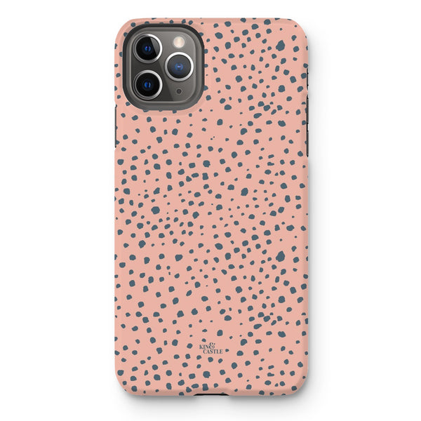 Pink & Grey Animal Spots Tough Phone Case