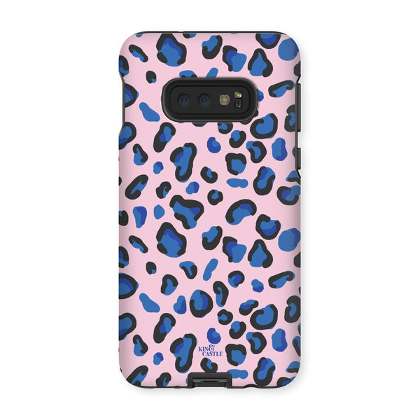 Pink & Blue Leopard Print Tough Phone Case