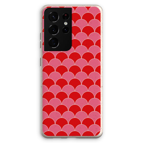 Red & Pink Geo Waves Eco Phone Case