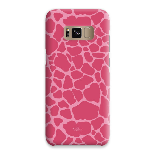 Raspberry Pink Giraffe Print Snap Phone Case