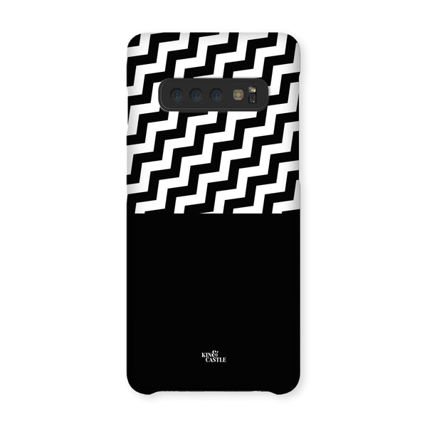 Geometric Zig Zag & Black Snap Phone Case