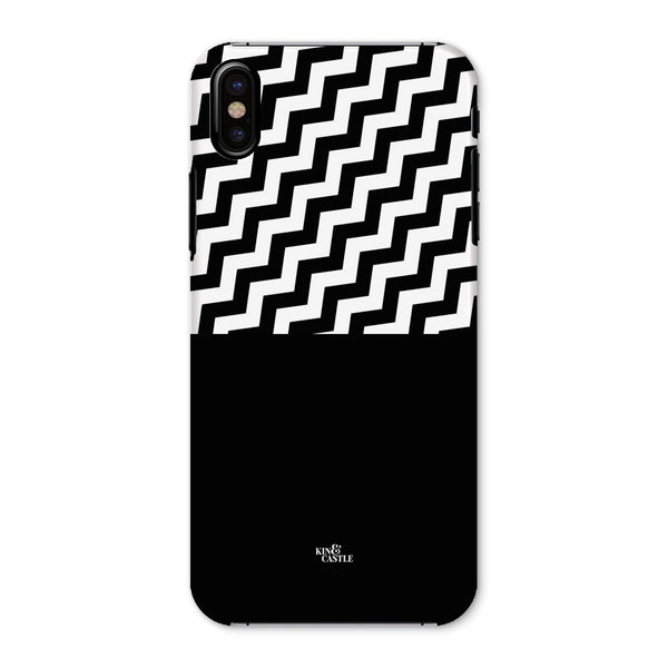 Geometric Zig Zag & Black Snap Phone Case