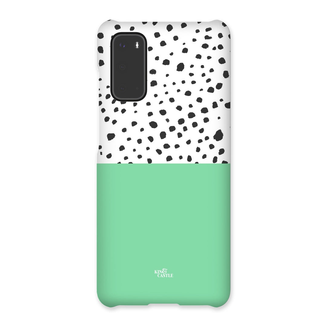 Samsung S20 Snap Case - Mint & Graphite Animal Spot - Gloss