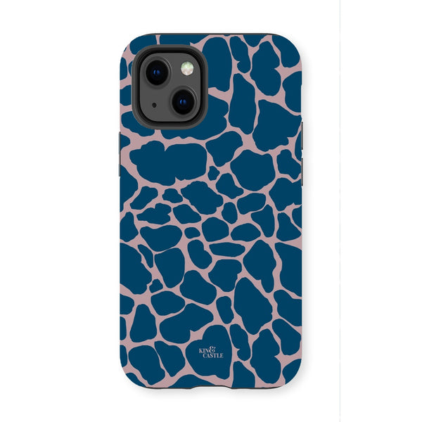 Pink & Blue Giraffe Print Tough Phone Case