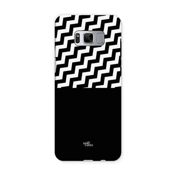 Geometric Zig Zag & Black Tough Phone Case