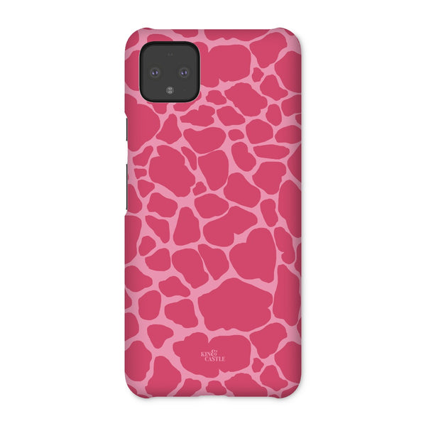 Raspberry Pink Giraffe Print Snap Phone Case