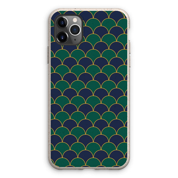 Blue & Green Geo Waves Eco Phone Case